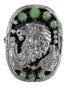 Sterling Silver Eagle Turquoise Ring Size 5-1/4 RX80424